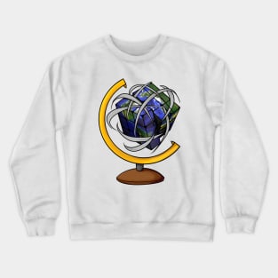 Globe Cube - Rubik's Cube Inspired Design for people who know How to Solve a Rubik's Cube Crewneck Sweatshirt
